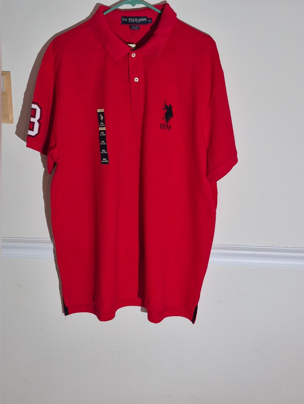 ☆☆NEW MARKDOWNMen's USPA Polo Shirt with Striped Collar